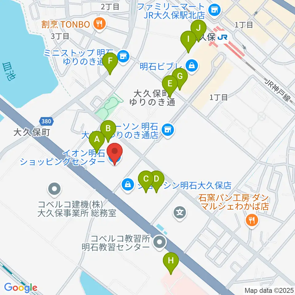 明石カルチャーセンター周辺の駐車場・コインパーキング一覧地図