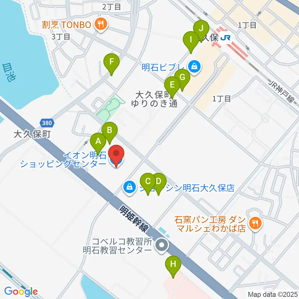 明石カルチャーセンター周辺の駐車場・コインパーキング一覧地図
