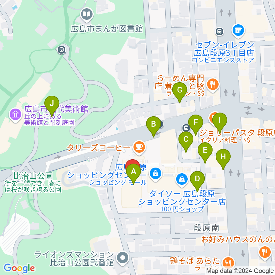 広島カルチャーセンター周辺の駐車場・コインパーキング一覧地図