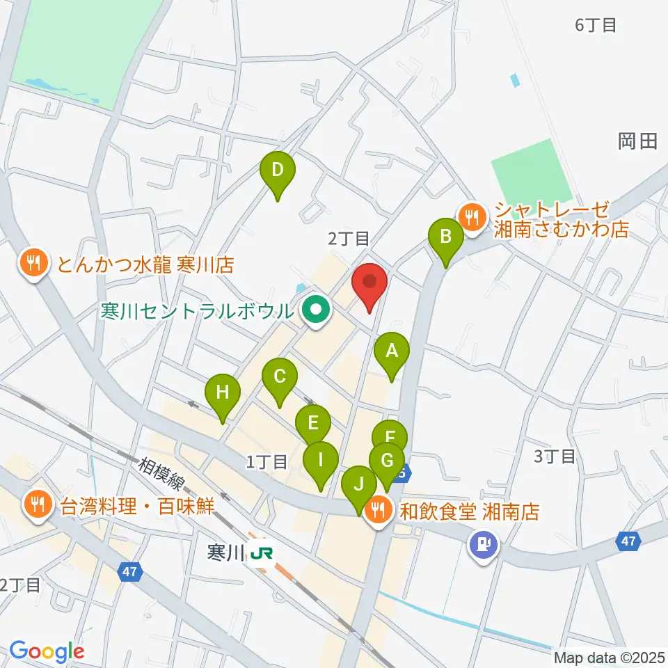 長谷川楽器店 寒川センター周辺の駐車場・コインパーキング一覧地図