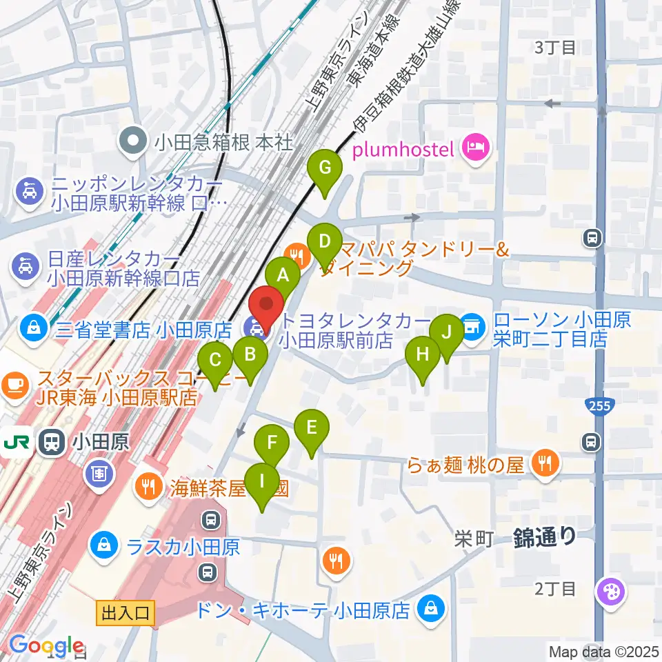 昭和音楽大学附属音楽・バレエ教室 小田原校周辺の駐車場・コインパーキング一覧地図