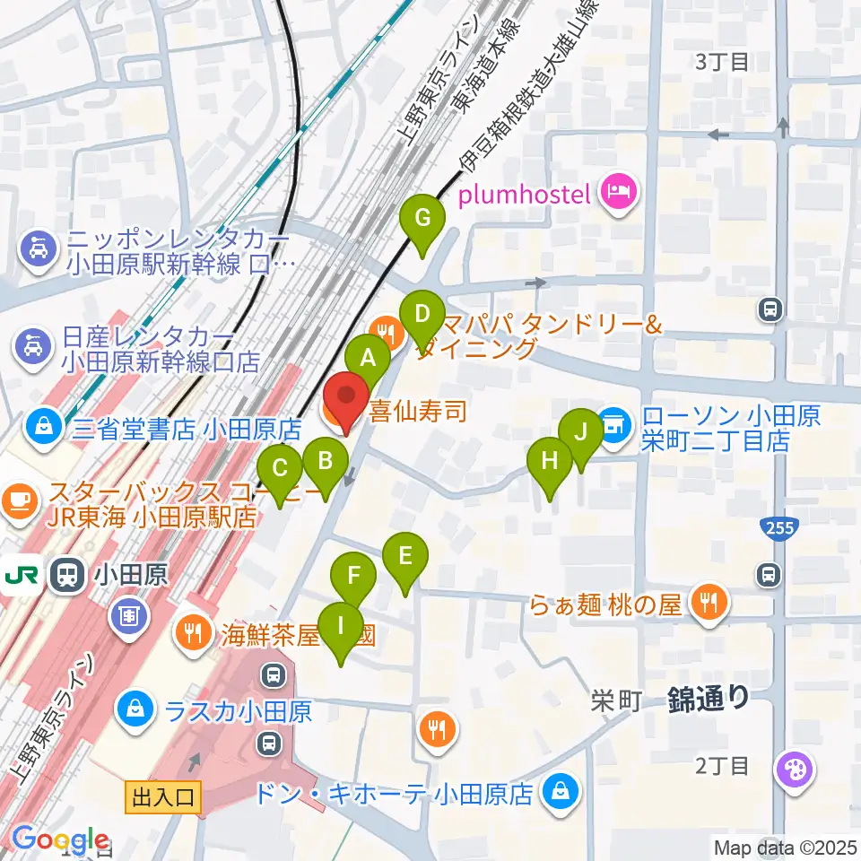 昭和音楽大学附属音楽・バレエ教室 小田原校周辺の駐車場・コインパーキング一覧地図