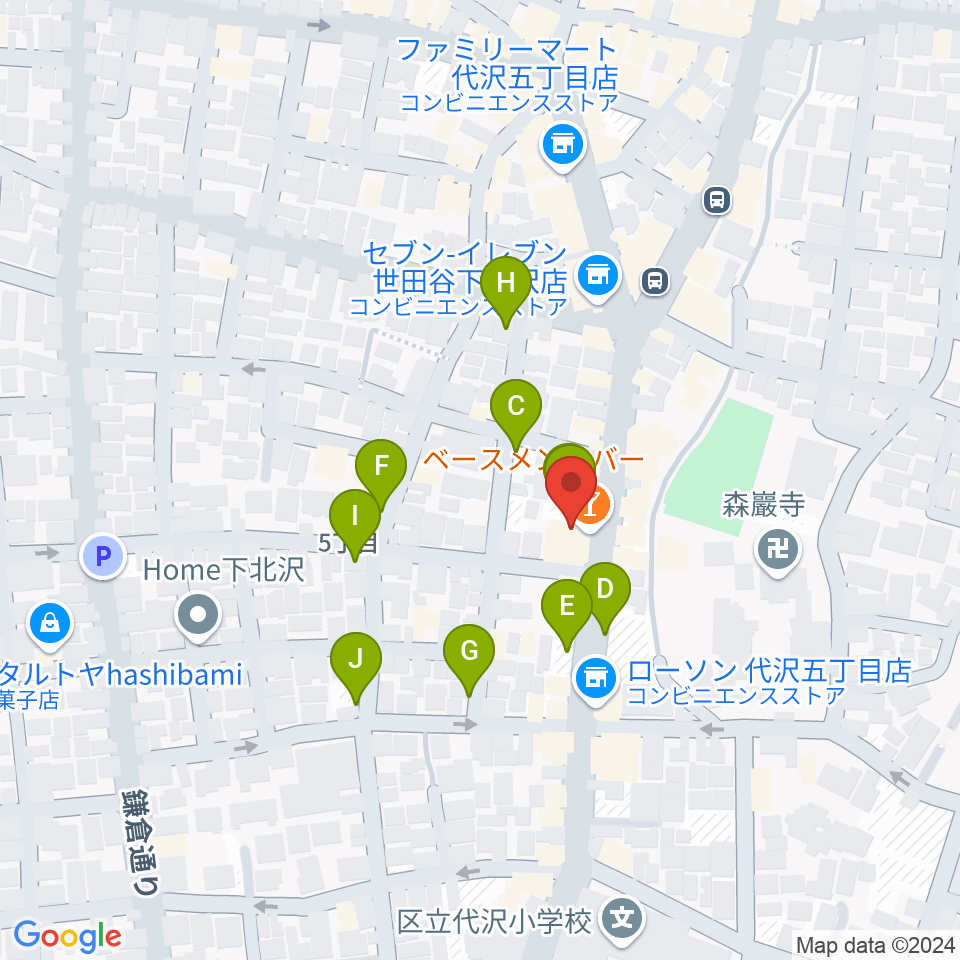 下北沢BASEMENT BAR周辺の駐車場・コインパーキング一覧地図