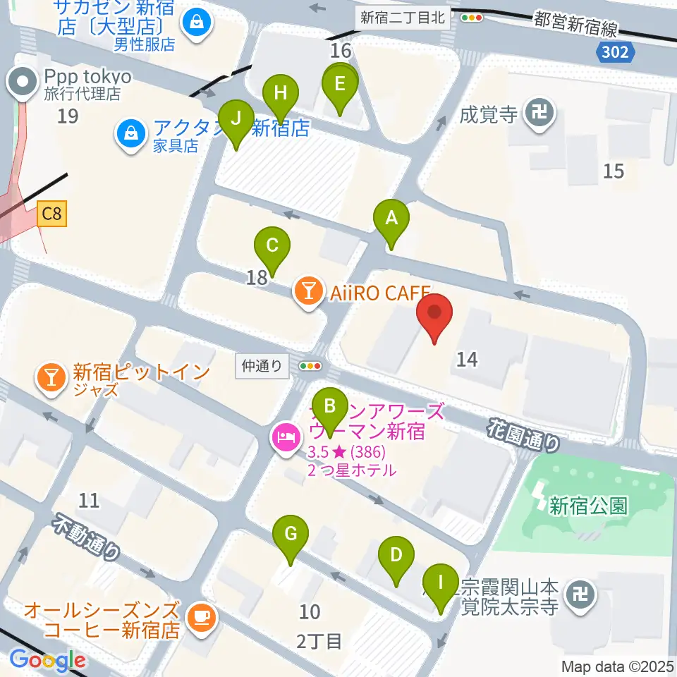 音楽練習場オトレン周辺の駐車場・コインパーキング一覧地図