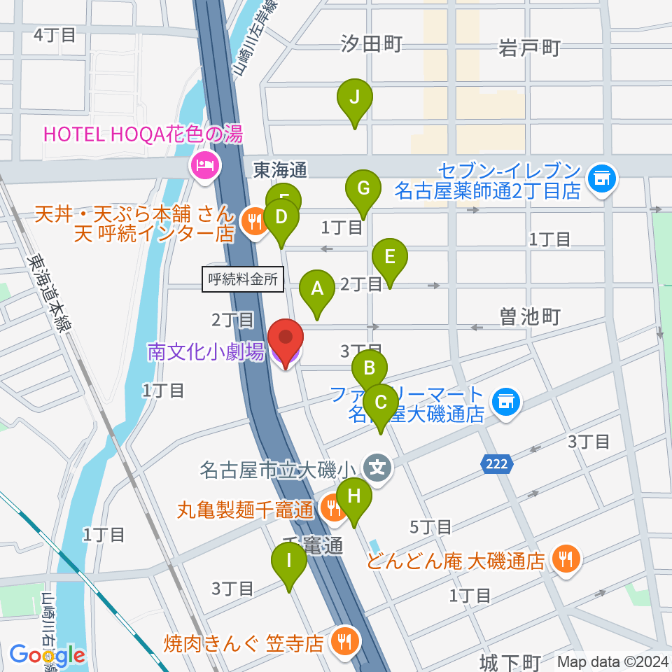 南文化小劇場周辺の駐車場・コインパーキング一覧地図