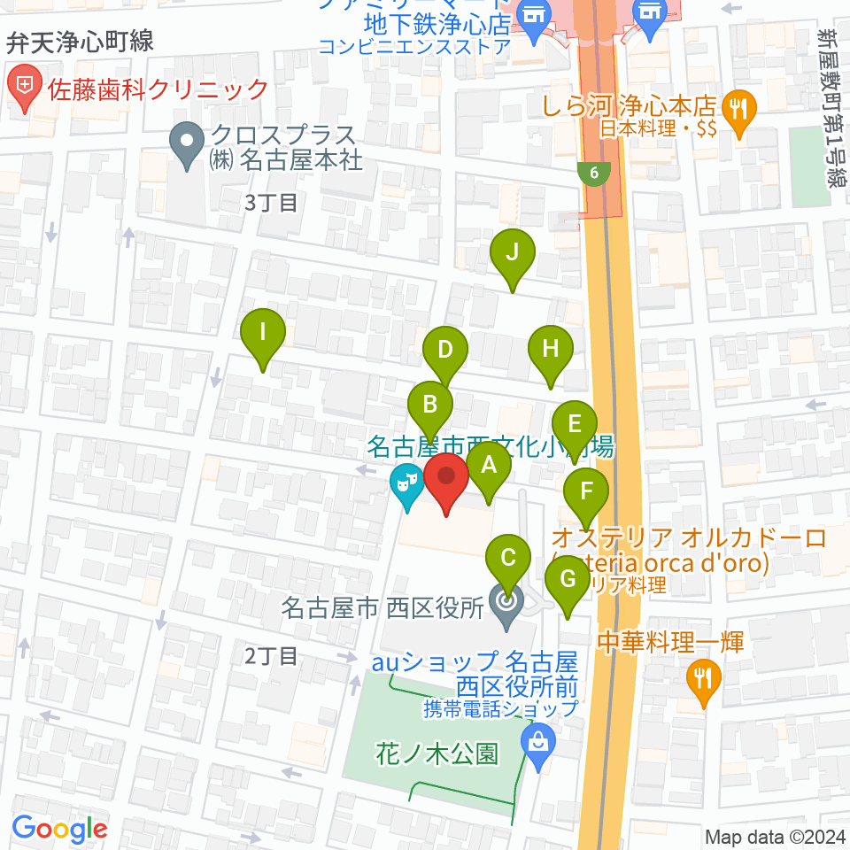 西文化小劇場周辺の駐車場・コインパーキング一覧地図