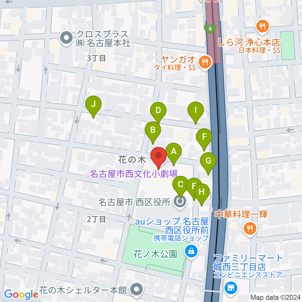 西文化小劇場周辺の駐車場・コインパーキング一覧地図