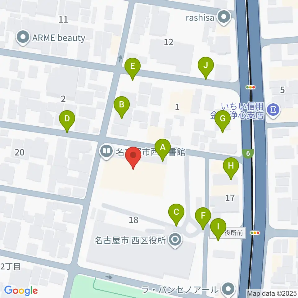 西文化小劇場周辺の駐車場・コインパーキング一覧地図