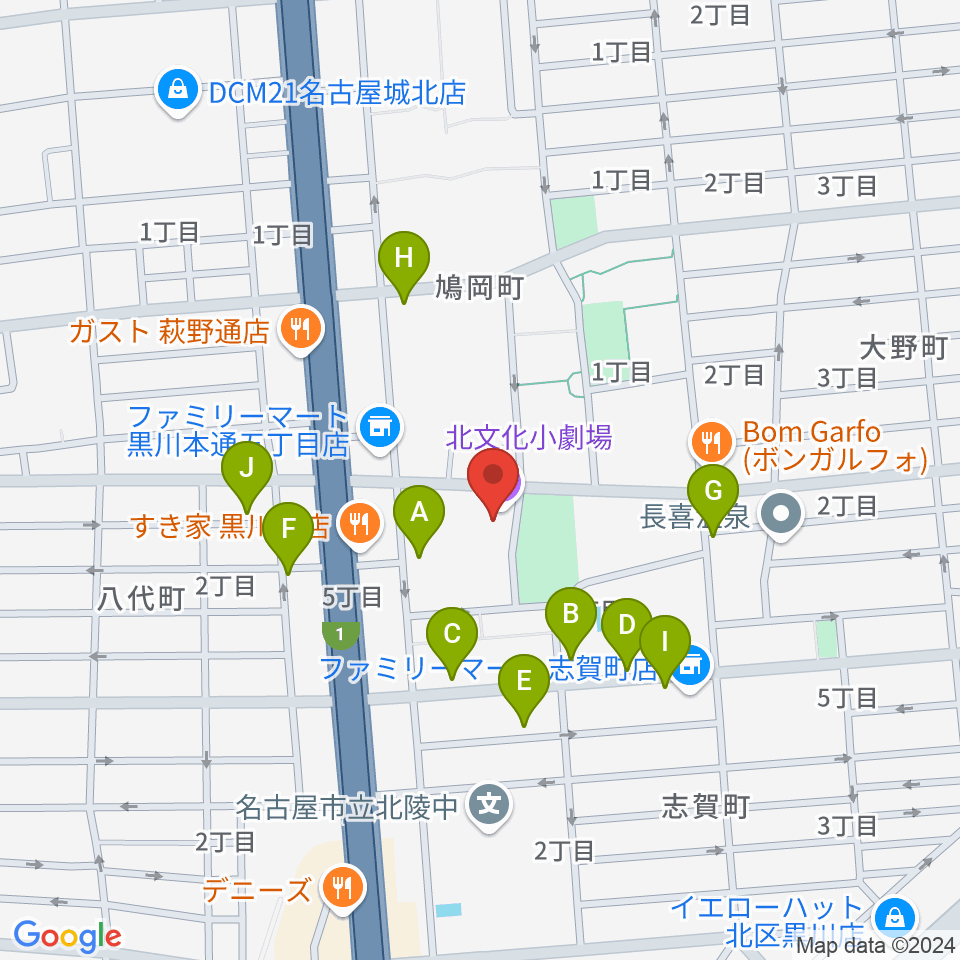 北文化小劇場周辺の駐車場・コインパーキング一覧地図