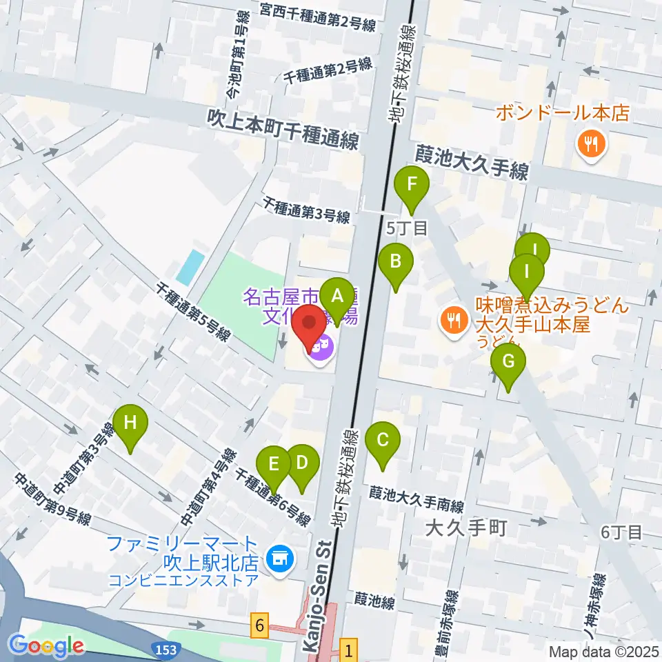 千種文化小劇場周辺の駐車場・コインパーキング一覧地図