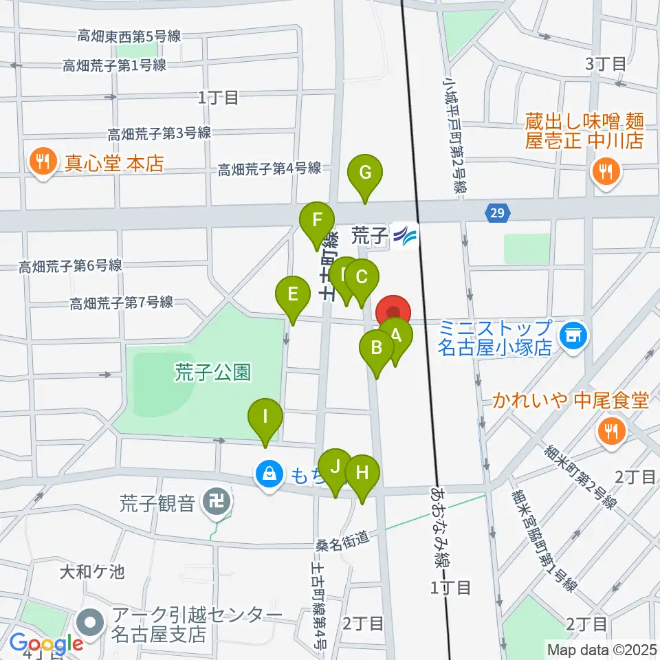 中川文化小劇場周辺の駐車場・コインパーキング一覧地図