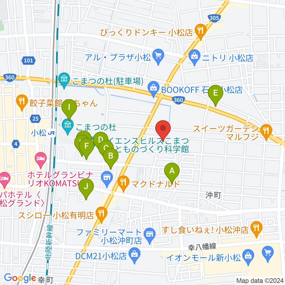 ロックスタジオFFBODY周辺の駐車場・コインパーキング一覧地図