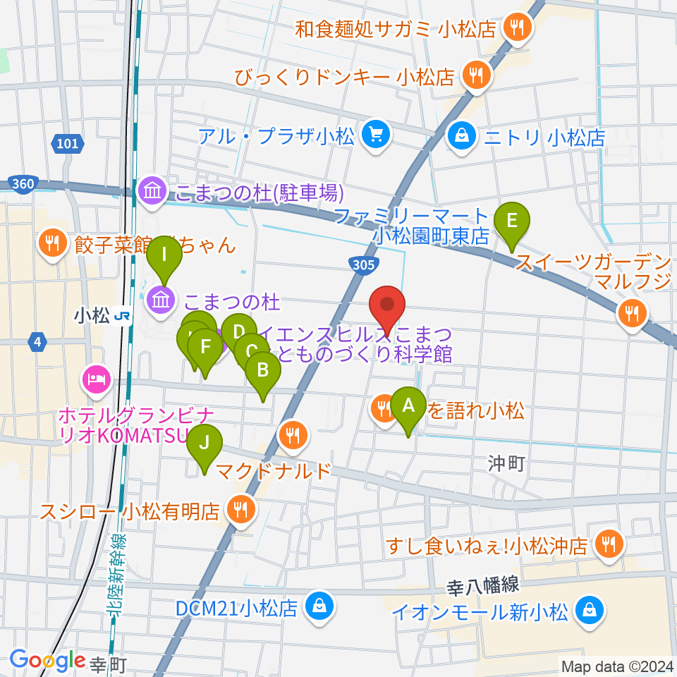 ロックスタジオFFBODY周辺の駐車場・コインパーキング一覧地図