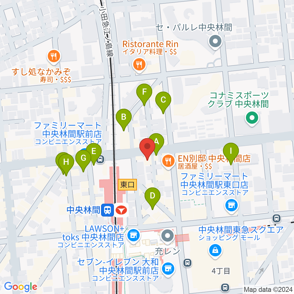 相模楽器 中央林間センター周辺の駐車場・コインパーキング一覧地図