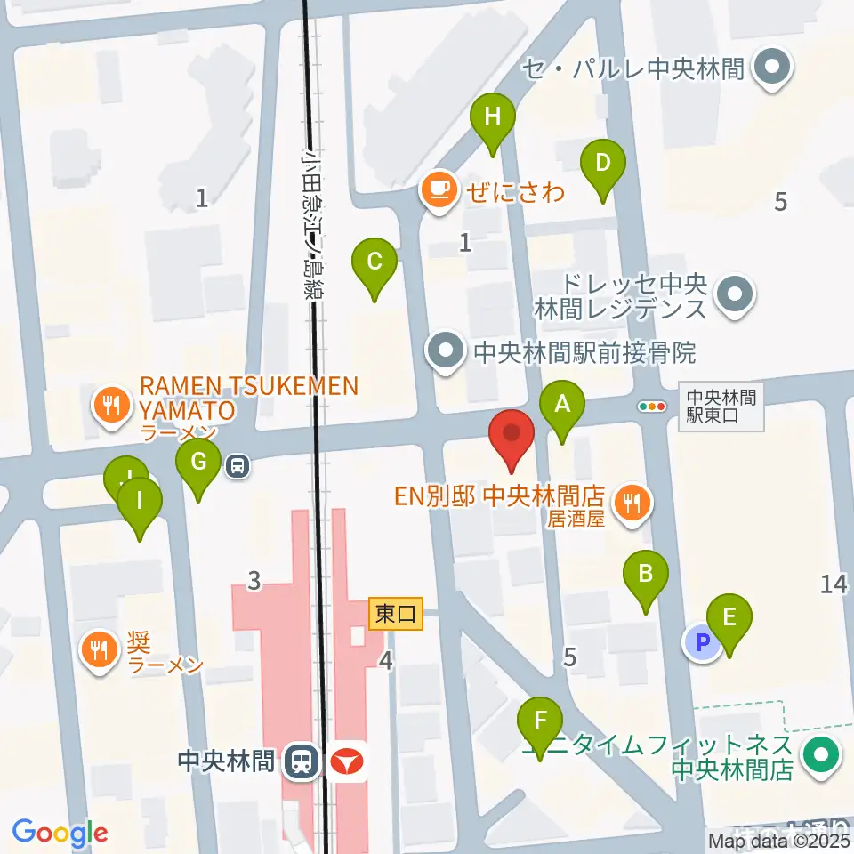 相模楽器 中央林間センター周辺の駐車場・コインパーキング一覧地図