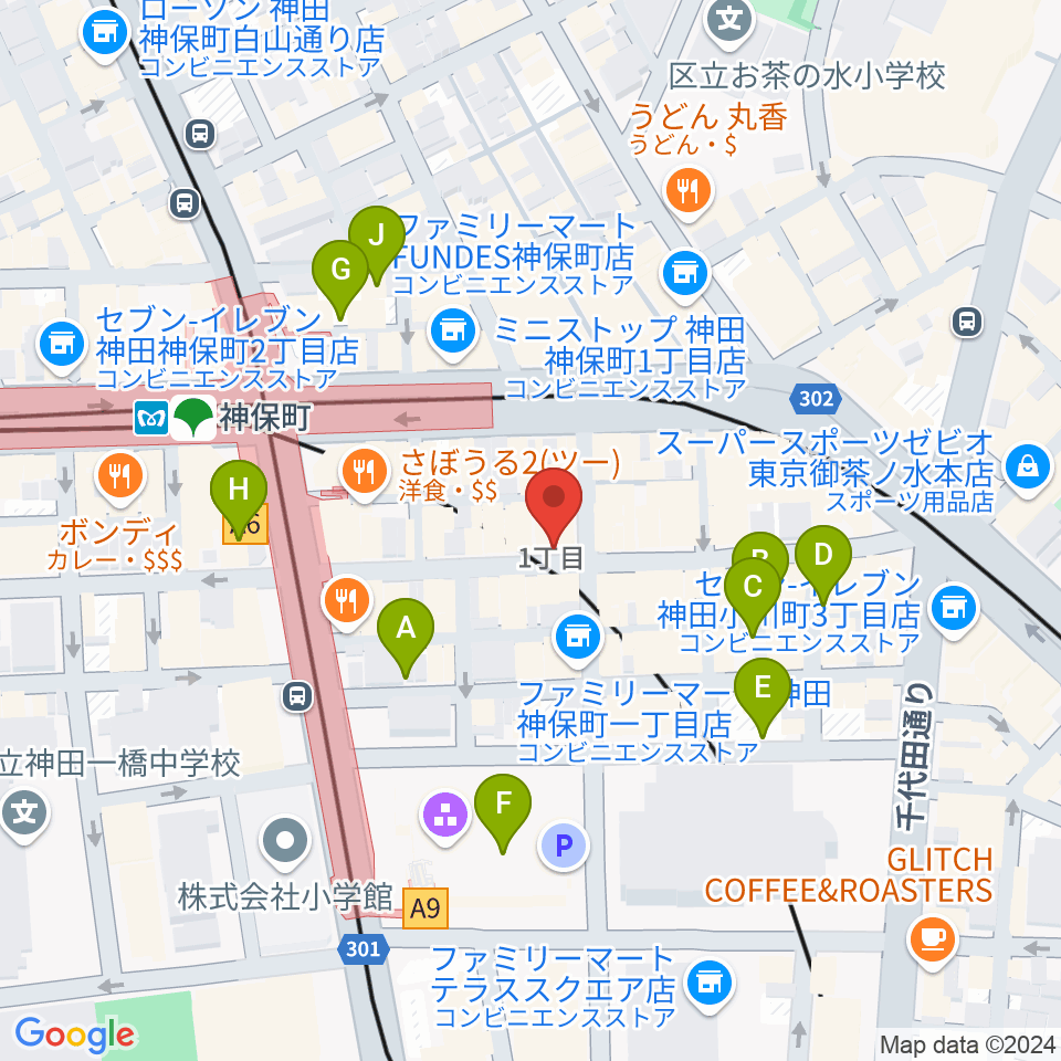 須賀楽器周辺の駐車場・コインパーキング一覧地図