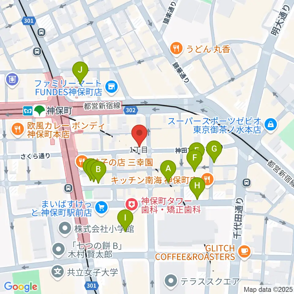 須賀楽器周辺の駐車場・コインパーキング一覧地図