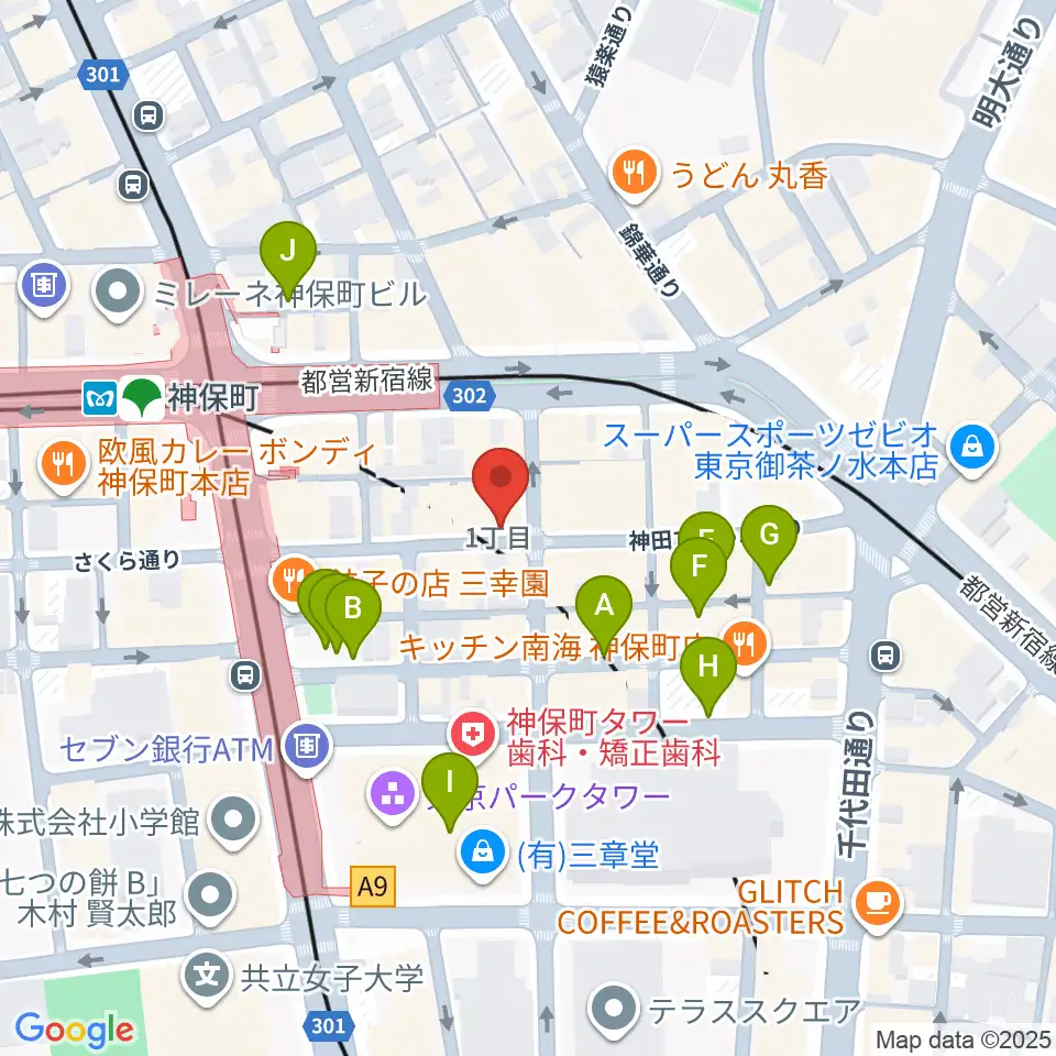 須賀楽器周辺の駐車場・コインパーキング一覧地図