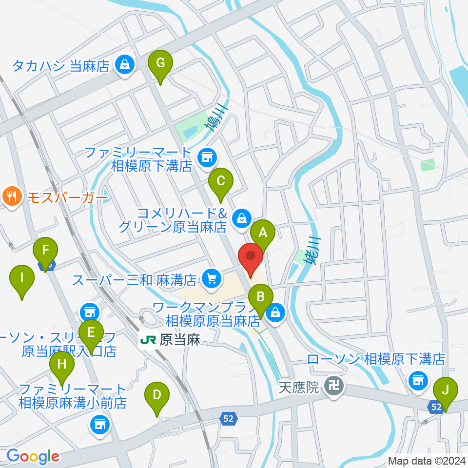 相模楽器 麻溝教室周辺の駐車場・コインパーキング一覧地図