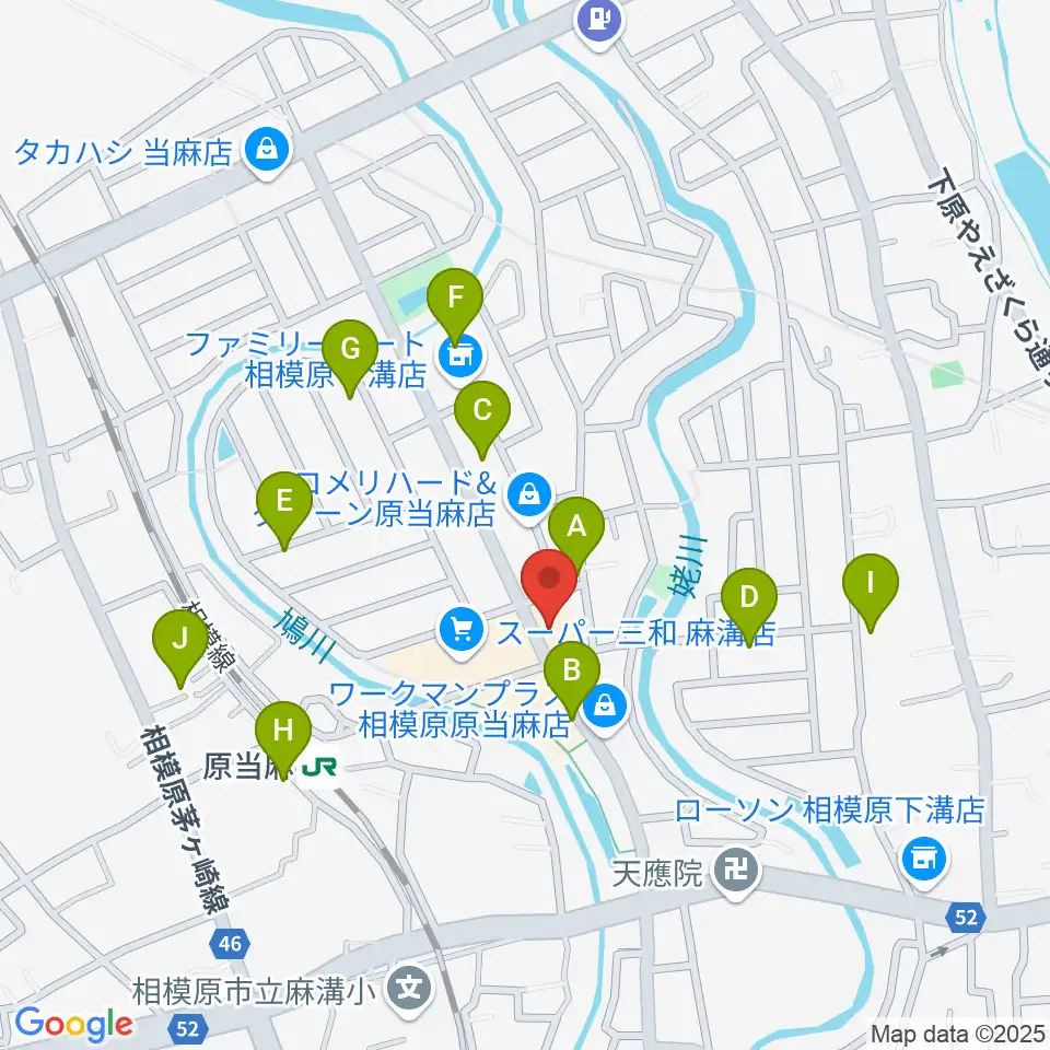 相模楽器 麻溝教室周辺の駐車場・コインパーキング一覧地図