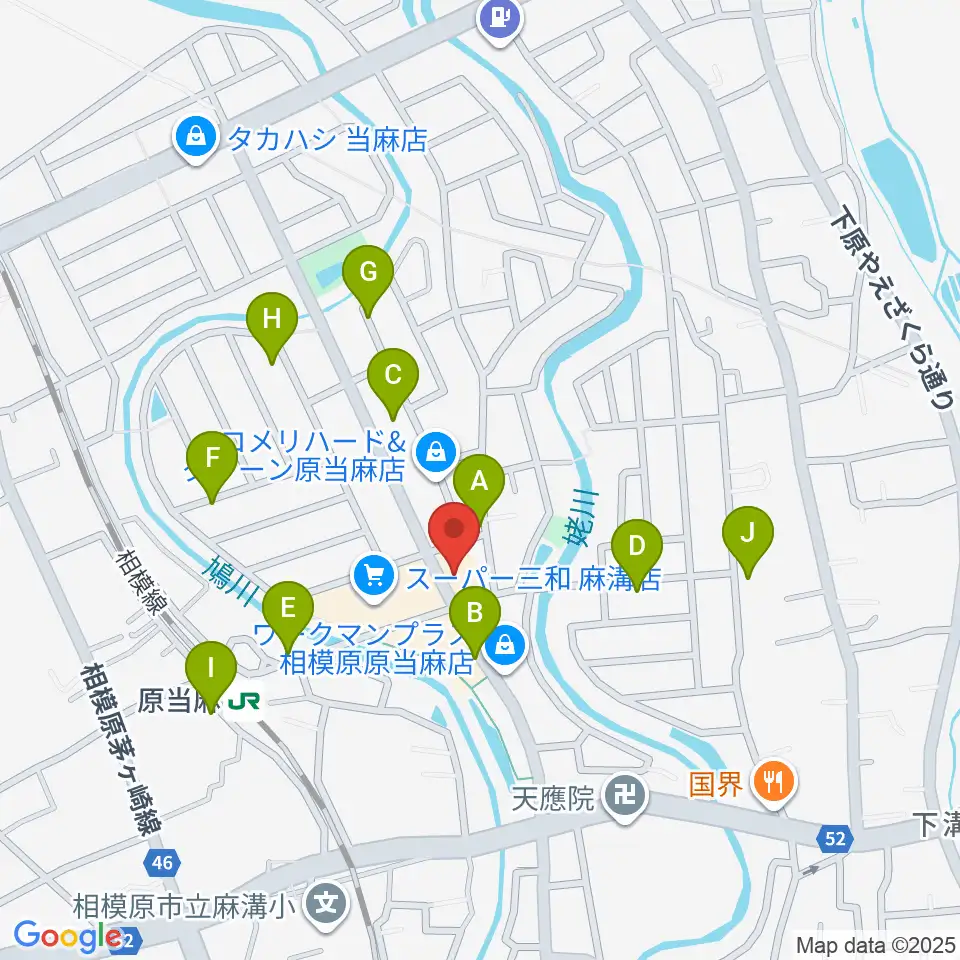 相模楽器 麻溝教室周辺の駐車場・コインパーキング一覧地図