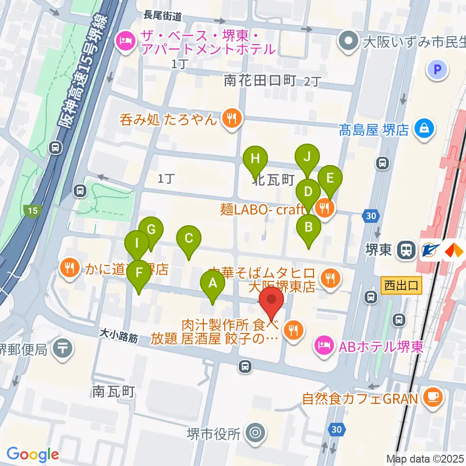 堺東Goith周辺の駐車場・コインパーキング一覧地図