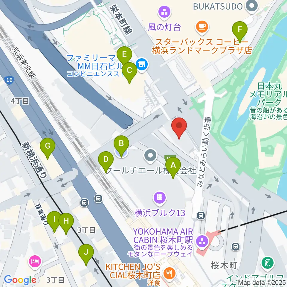 県民共済みらいホール周辺の駐車場・コインパーキング一覧地図