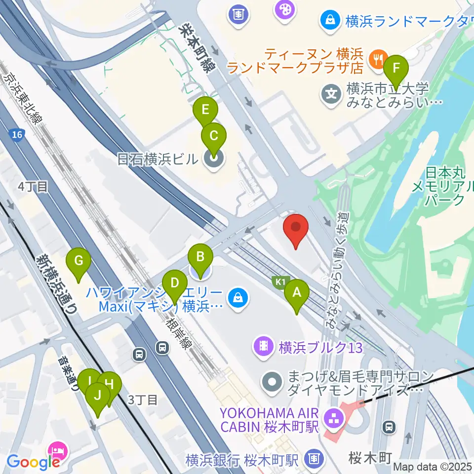 県民共済みらいホール周辺の駐車場・コインパーキング一覧地図