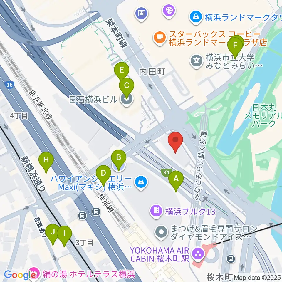 県民共済みらいホール周辺の駐車場・コインパーキング一覧地図