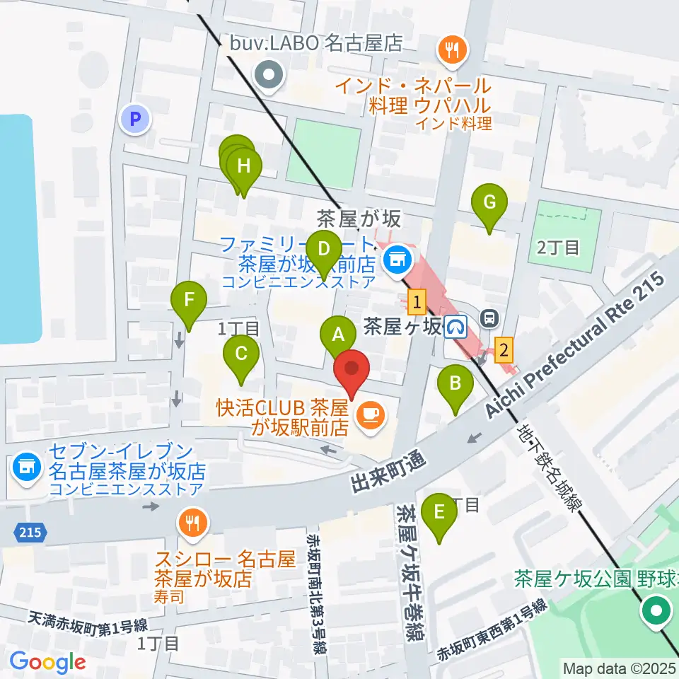 親和楽器 グランドピアノ練習室周辺の駐車場・コインパーキング一覧地図