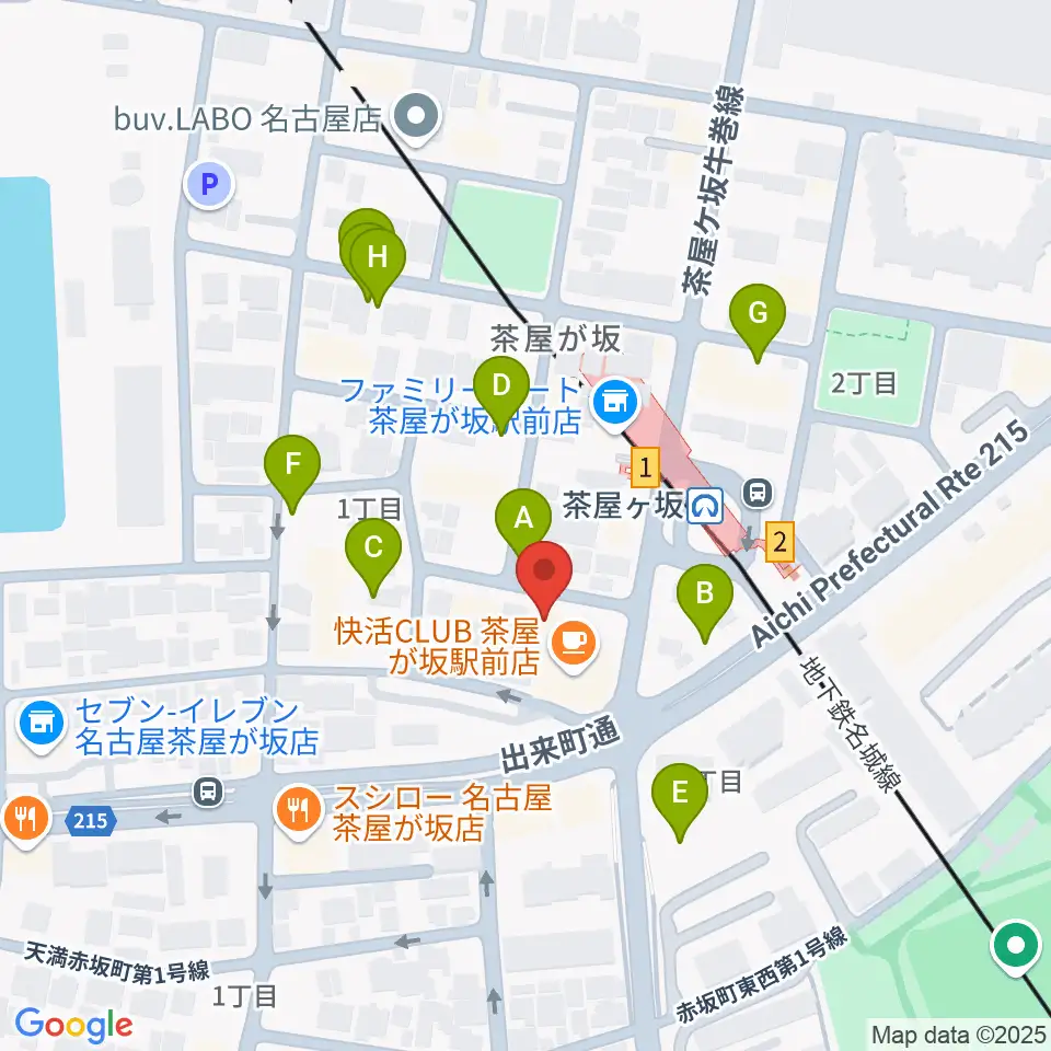 親和楽器 グランドピアノ練習室周辺の駐車場・コインパーキング一覧地図
