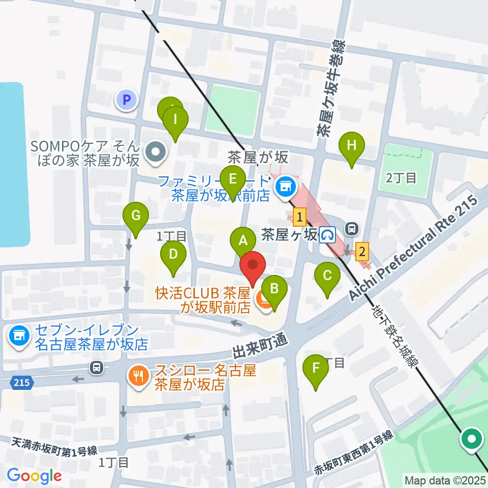 親和楽器 グランドピアノ練習室周辺の駐車場・コインパーキング一覧地図