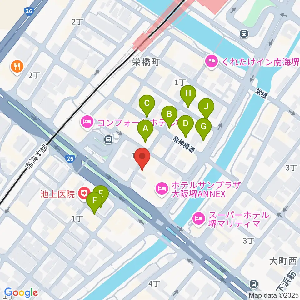 堺チクタク・スタジオNoi周辺の駐車場・コインパーキング一覧地図