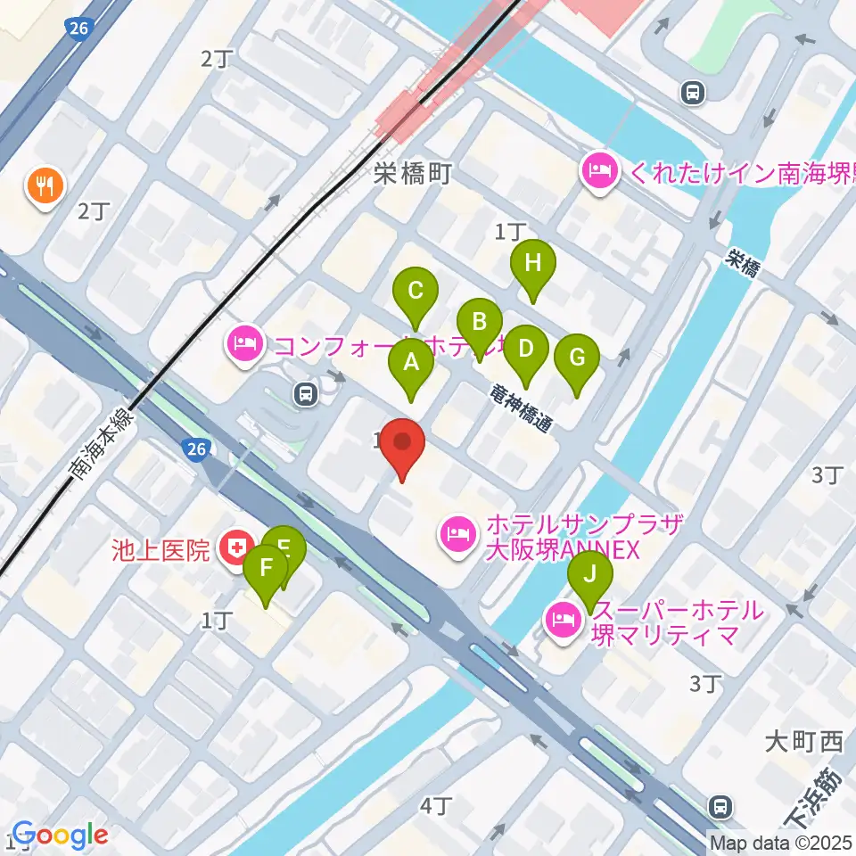 堺チクタク・スタジオNoi周辺の駐車場・コインパーキング一覧地図