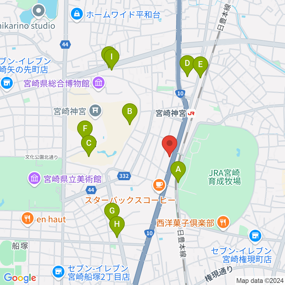 ユーイング スタジオ周辺の駐車場・コインパーキング一覧地図