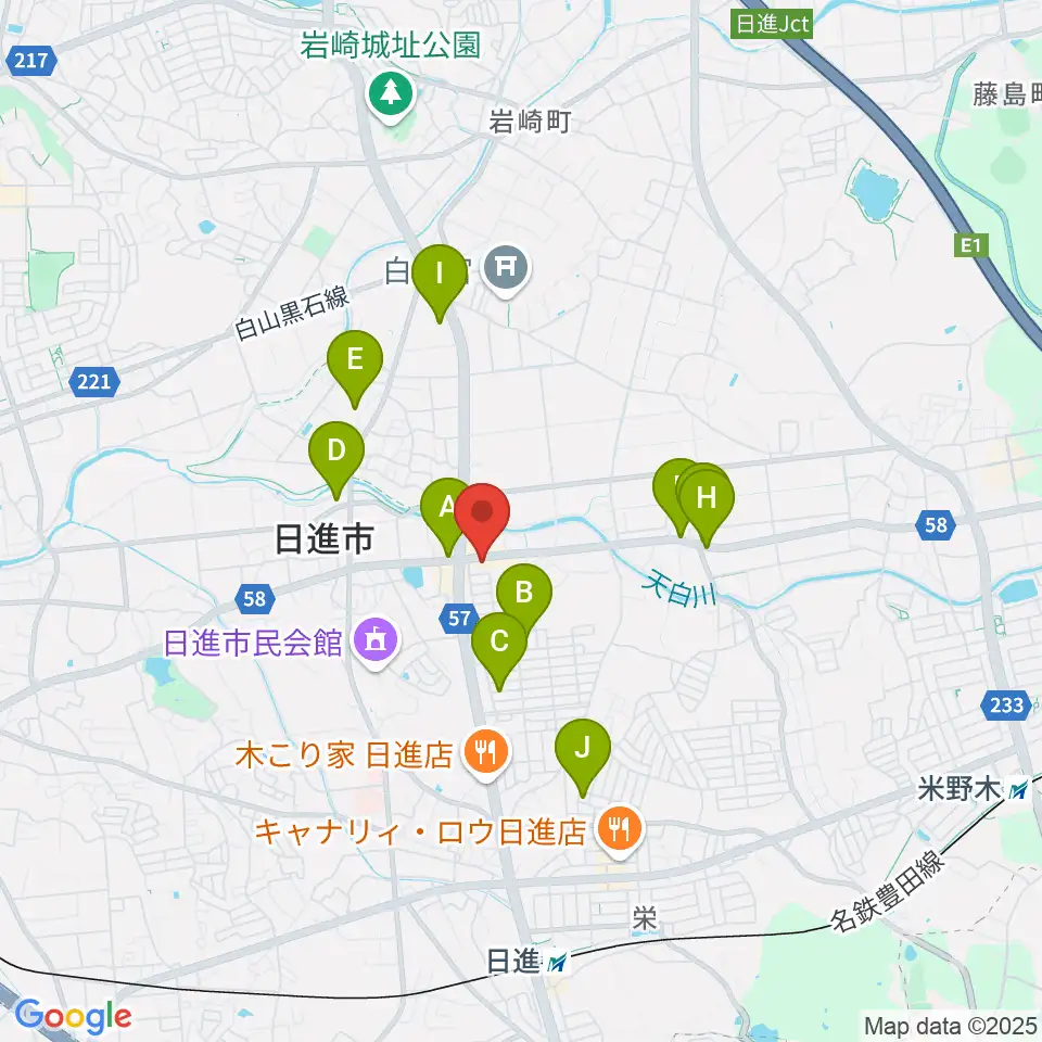 J’z Studio West周辺の駐車場・コインパーキング一覧地図