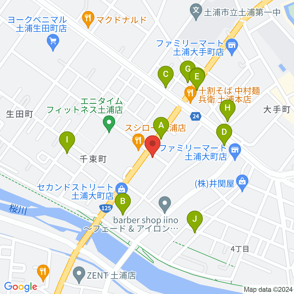 MUSIC PLANT土浦店周辺の駐車場・コインパーキング一覧地図