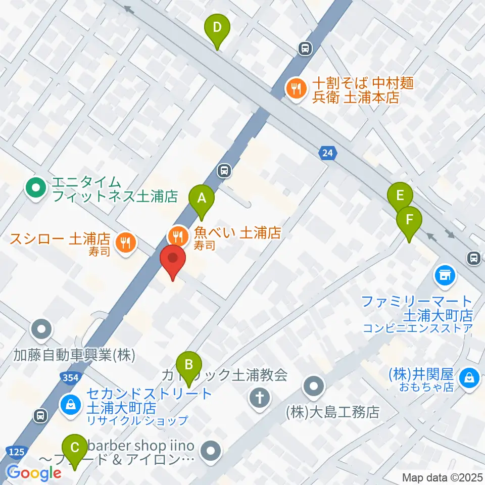 MUSIC PLANT土浦店周辺の駐車場・コインパーキング一覧地図