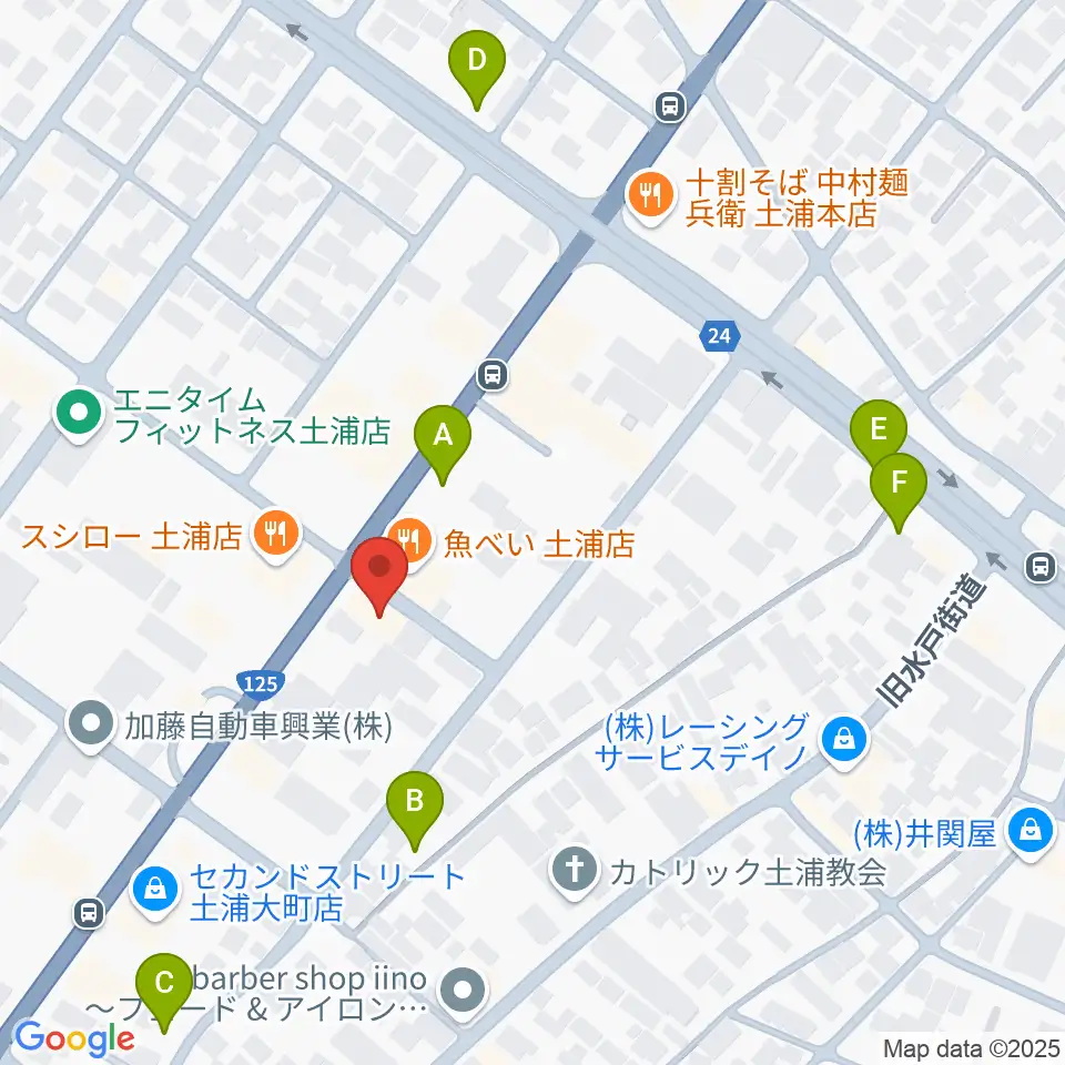 MUSIC PLANT土浦店周辺の駐車場・コインパーキング一覧地図