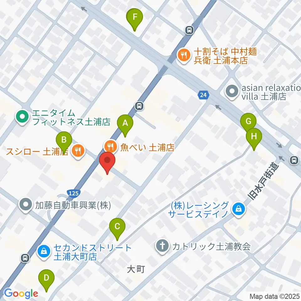 MUSIC PLANT土浦店周辺の駐車場・コインパーキング一覧地図