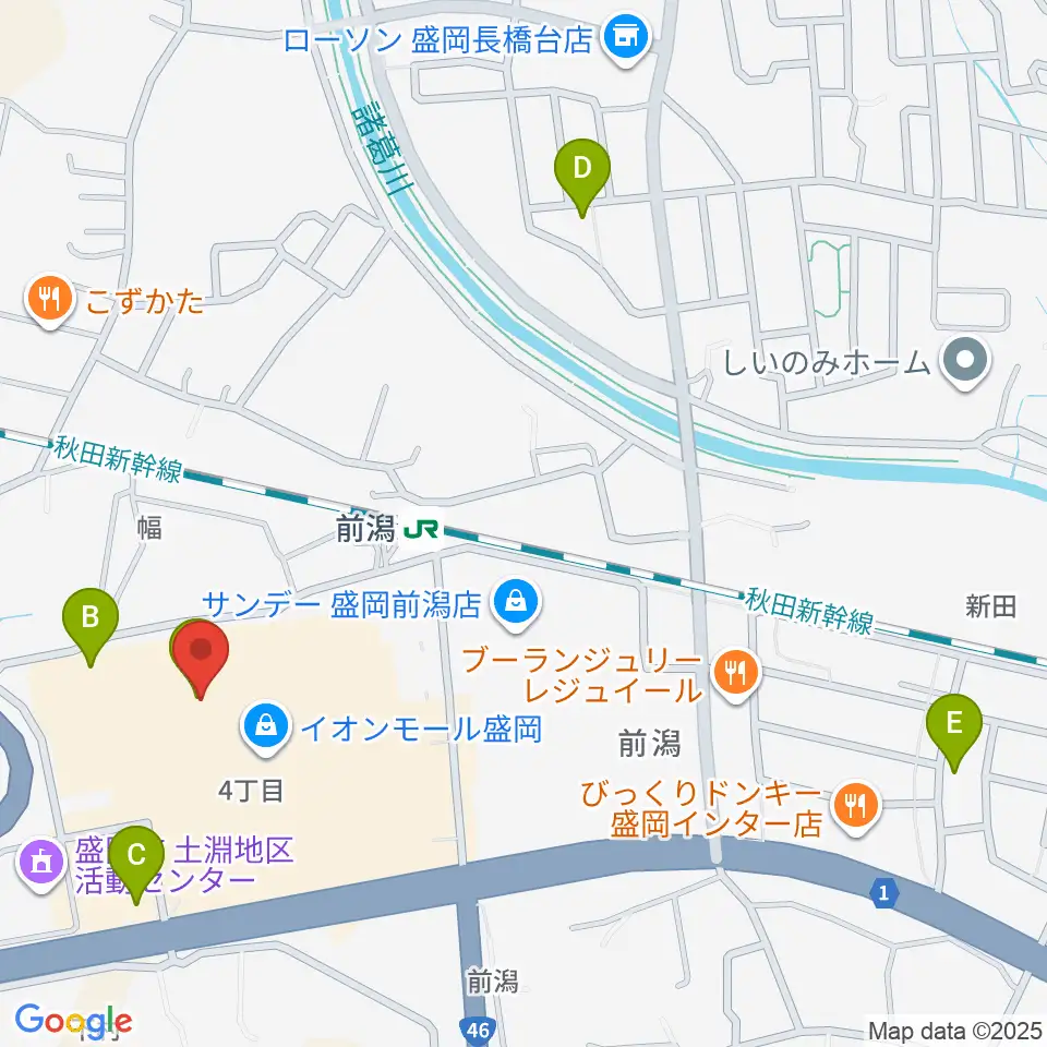 東山堂 MER♪T(メルト)周辺の駐車場・コインパーキング一覧地図