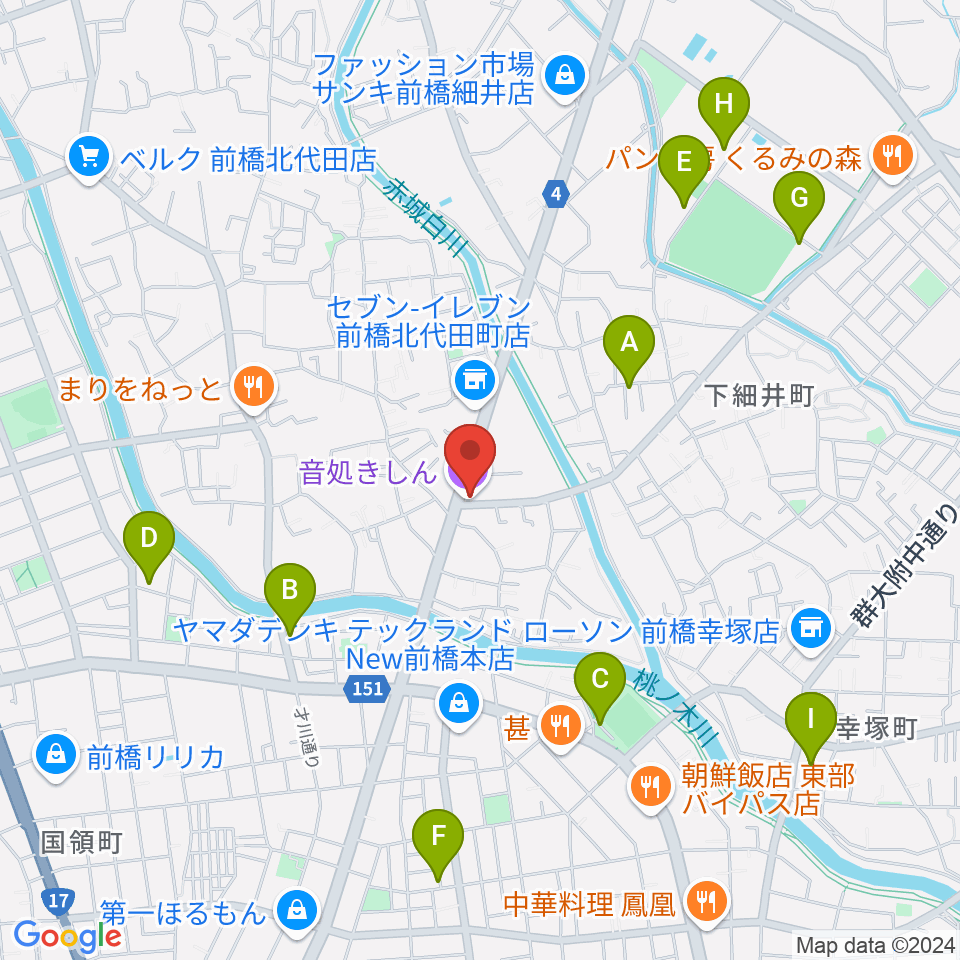 音処きしん周辺の駐車場・コインパーキング一覧地図