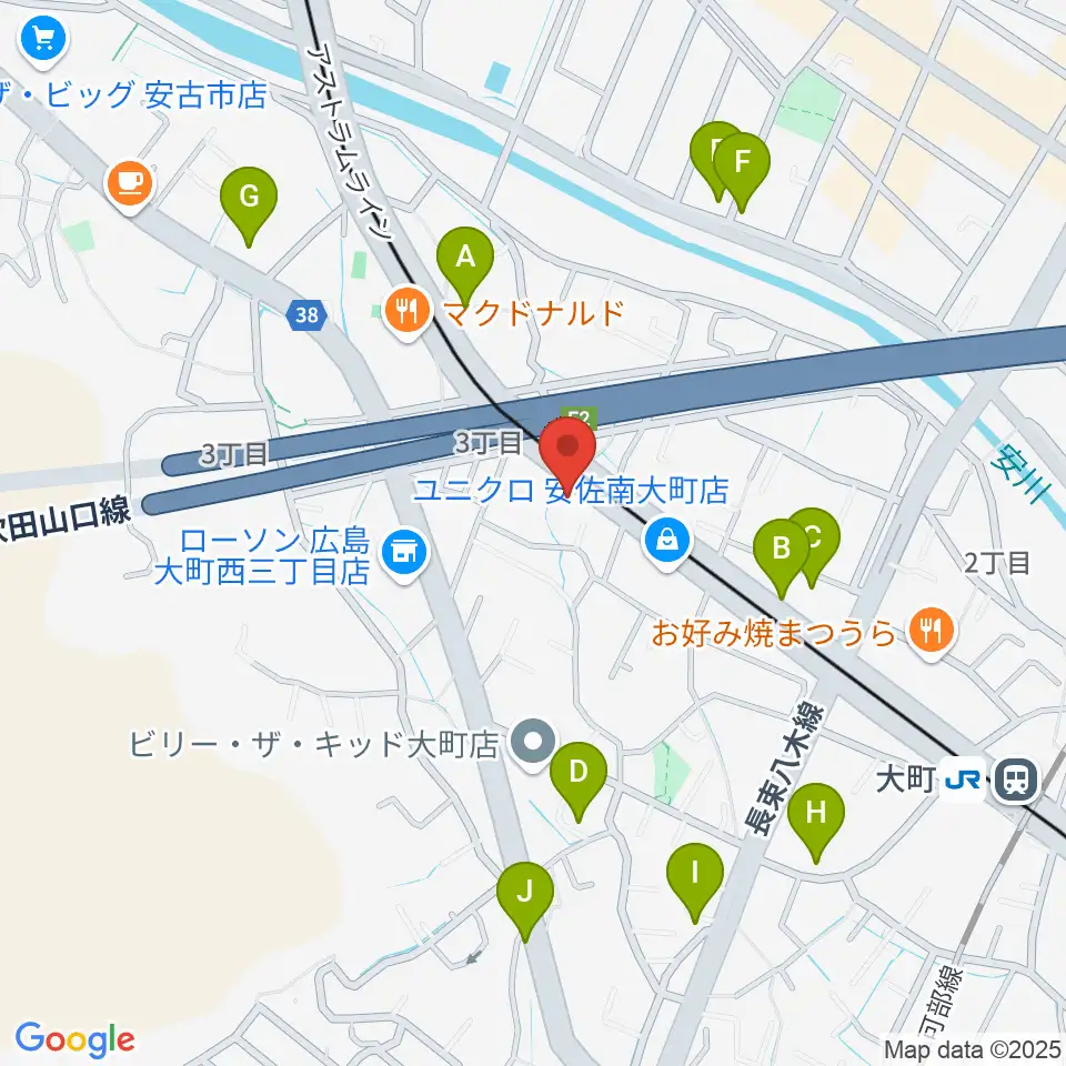音楽館ピアノプラザ広島店周辺の駐車場・コインパーキング一覧地図