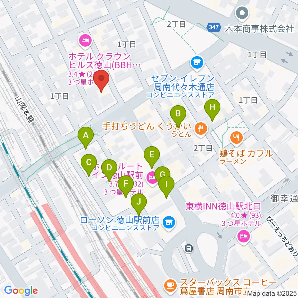 POPS-K 周南ロック館周辺の駐車場・コインパーキング一覧地図