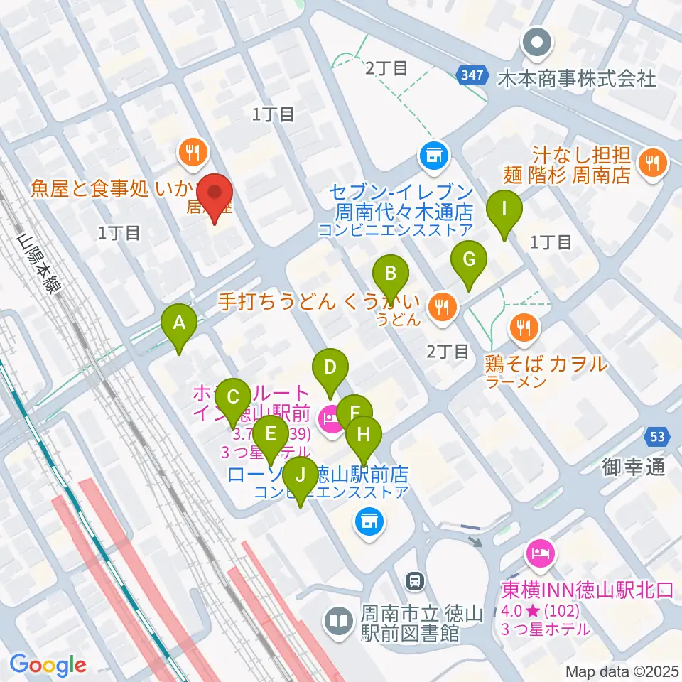 POPS-K 周南ロック館周辺の駐車場・コインパーキング一覧地図