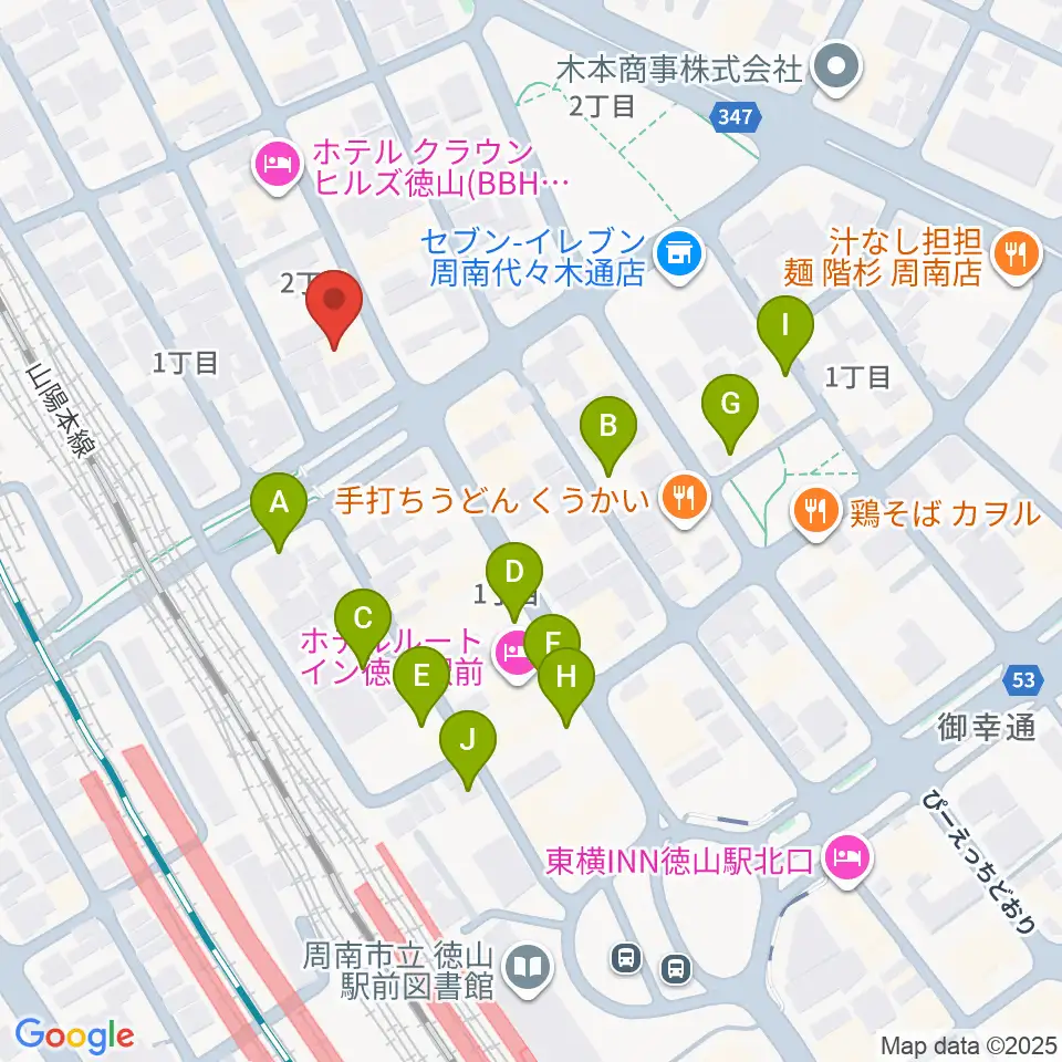 POPS-K 周南ロック館周辺の駐車場・コインパーキング一覧地図