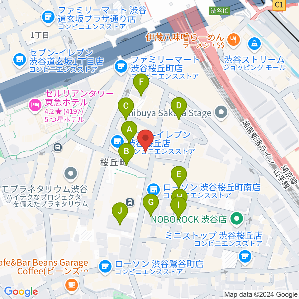 スタジオペンタ渋谷ジュークハウス周辺の駐車場・コインパーキング一覧地図