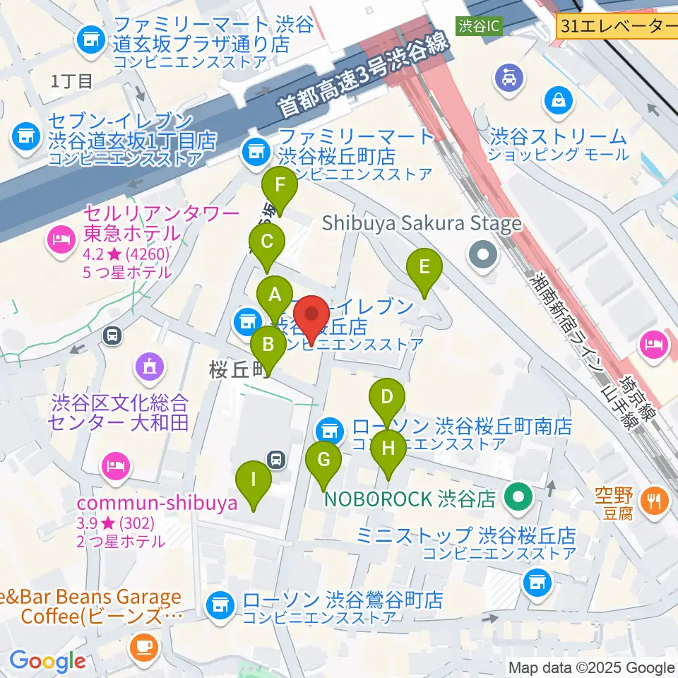 スタジオペンタ渋谷ジュークハウス周辺の駐車場・コインパーキング一覧地図