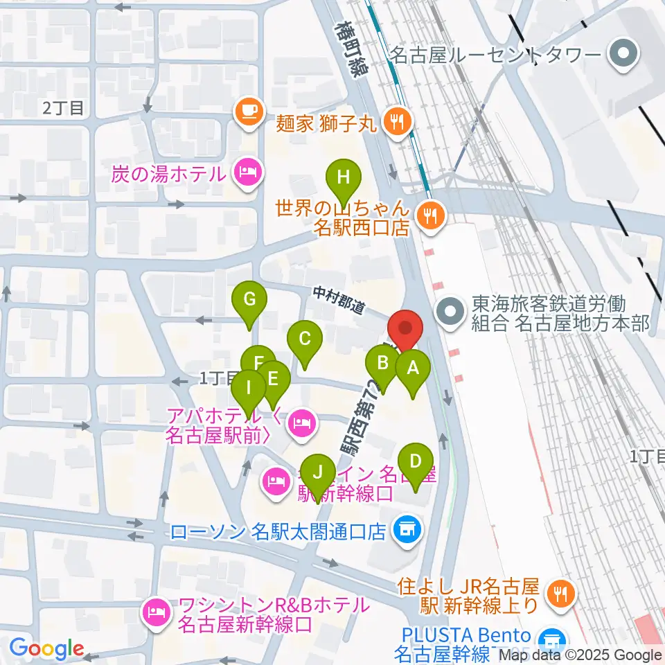 アイズボーカルスクール 名古屋駅前校周辺の駐車場・コインパーキング一覧地図