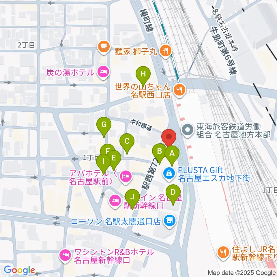アイズボーカルスクール 名古屋駅前校周辺の駐車場・コインパーキング一覧地図